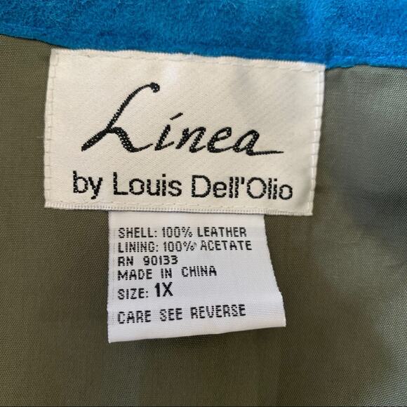 Linea by Louis Dell’Olio Jacket Size 1X Suede Leather Open Front - Picture 9 of 13